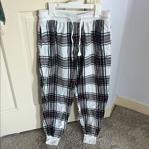 Stars Above White and Black Plaid Pajama Pants